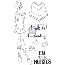 Prima Julie Nutting MARIA Doll Cling Stamps "Solecito" Planner Tags 913526