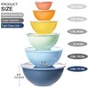 6-Piece Plastic Mixing Bowl Set with Lids for Kitchen, Nesting