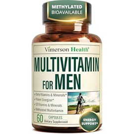 Vimerson Health Multivitamin for Men: Methylated B Vitamins, Chelated Minerals and Bioavailable D3 for Focus and Energy Support – Daily Mens Multivita