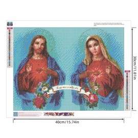 Zimal 5D Diamond Painting Full Drill Saint&Virgin Diamond Mosaic Round Rhinestones Pictures Diamond Embroidery Religion Icons 11.8 x 15.8 Inch