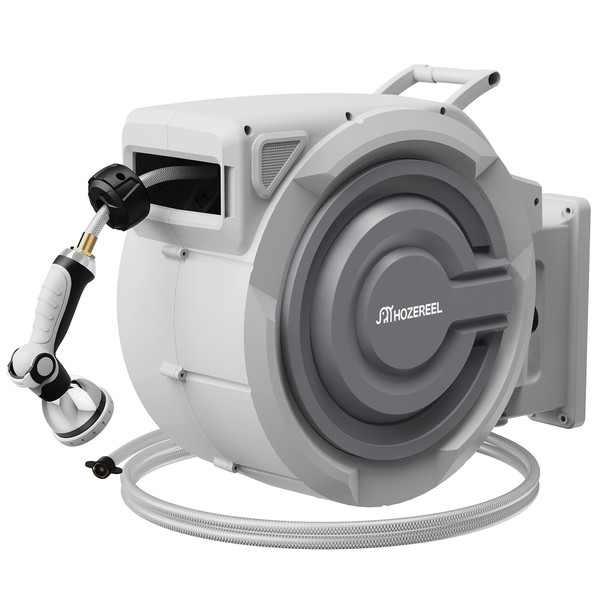 5/8" x 100 FT Retractable Garden Hose Reel by HOZEREEL,