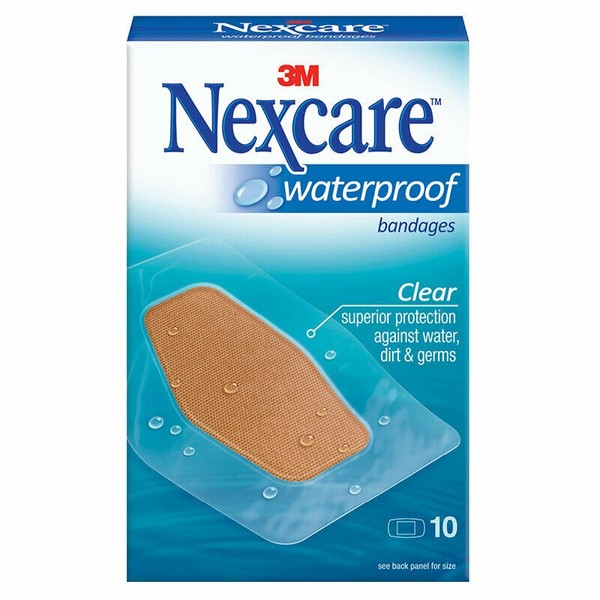 Nexcare Waterproof Bandages Large X 10
