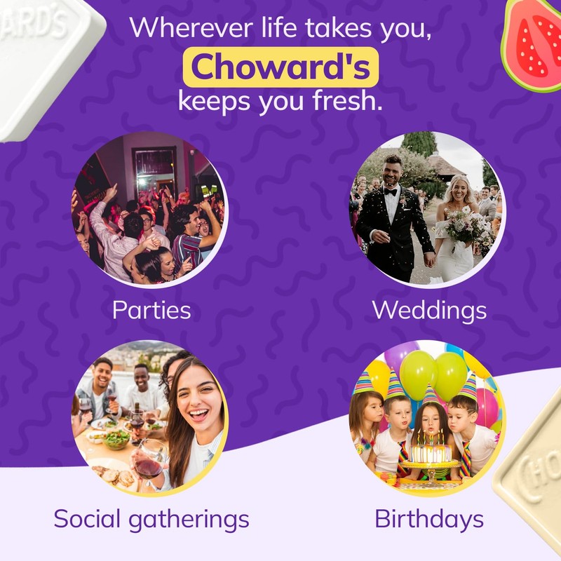 Choward's Mints Candy and Gum Variety Pack | Violet, Spearmint,