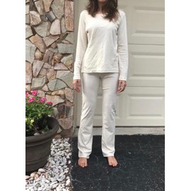 Body4Real Pure Certified Organic Cotton Womens Long Pajama Bottoms(Large)