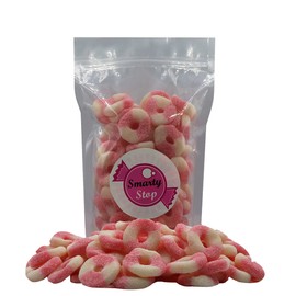 Smarty Stop Mini Sour Gummy Rings Candy GummiRoos (Pink Lemonade, 2.2 Pound (Pack of 1))