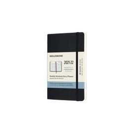 Moleskine - 18-Month Monthly Planner/Diary, Monthly Pocket Planner 2022, Monthly Planner with Hard Cover and Elastic Closure, Size Pocket 9 x 14 cm, Colour Black, 128 Pages