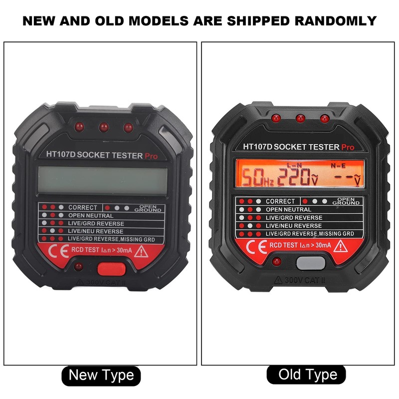 Digital Socket Tester, Multifunctional Tester for Mains Sockets with LED