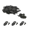 MroMax Frame Turn Button, 0.83 inch Plastic Drop Shape with