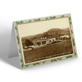CHRISTMAS CARD - Vintage Wales - Sports Pavilion & Bowling Green Penrhyn New Hall