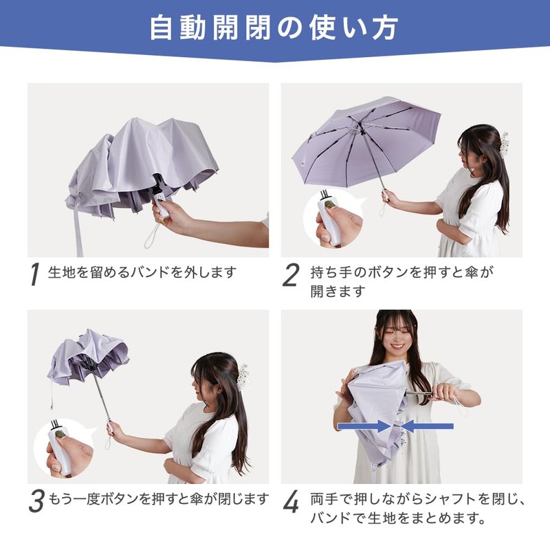 Folding Parasol, For Rain or Shine, Ultra Lightweight, 99% UV