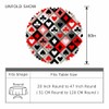 AOYEGO Poker Plaid Table Cloth Spades Square Heart Plum Flower