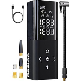 GOOLOO AP150 Tire Inflator Portable Air Compressor, 2X Faster 150PSI Cordless Air Pump for Car Tires with Auto-Shutoff, Portable Tire Pump with Digital Pressure Gauge for Car, Motorcycle,Bike, Ball