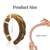 Dresyu Braided Headbands Velvet Headband for Women Soft Twisted Hair