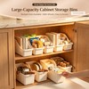 Extra Large Cream Rolling Under Sink Storage Bin with Wheels