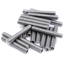 M6 (6mm x 40mm) Hex Socket Grub Screw (Cup Point) - Stainless Steel (A2) (Pack of 20)