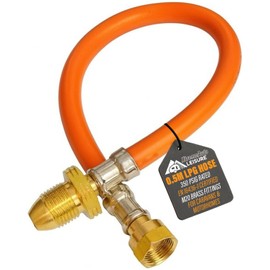 Xtremeauto 0.5M Orange LPG Pigtail Hose Pipe – High Pressure Propane Gas Connector for Caravan & Motorhome – M20 Fittings – EN 16436-1 Certified