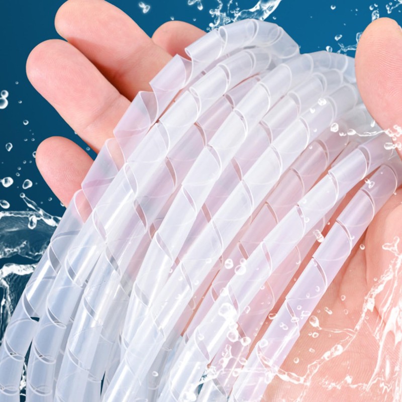 Spiral Cable Wrap - 5.5 Ft 1" Spiral Wire Wrap