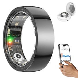 POYIPI 2025 Upgraded Smart Ring Health Tracker for Women Men, IP68 Waterproof Fitness Ring with Sleep Tracker/Step Tracker/Heart Rate/Blood Oxygen/Distance/Calories, No Subscription, Charging Case