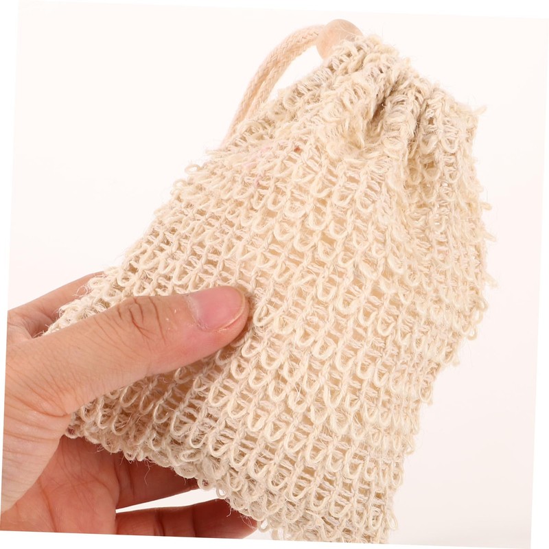 Minkissy Cotton Soap Pouches Exfoliating Bag Drawstring for Bathing Soap