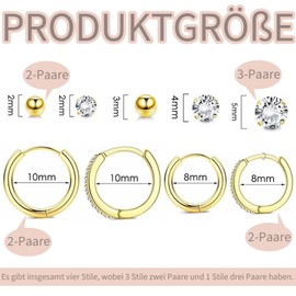 9 Pairs of Earrings Gold, Piercing Ear Helix Piercings Gold, Stud Earrings Gold Suitable for Girls and Women, Golden Earrings Women Can Be Given to Your Female Friends and Loved Ones, etc, Synthesis