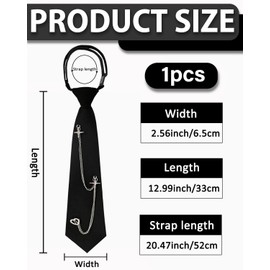 TPZORJX Black Tie, Black Ties for Women, Black Tie Women, Long Tie, JK Uniform Tie, Slim Tie, Adjustable Tie for Girls, for Graduations