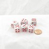 Pop-Art Festive Dice with Red Pips 16mm (5/8in) D6 Set