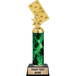 Customized Dominoes Trophy, 11" Dominoes Trophy Award, Personalize Now