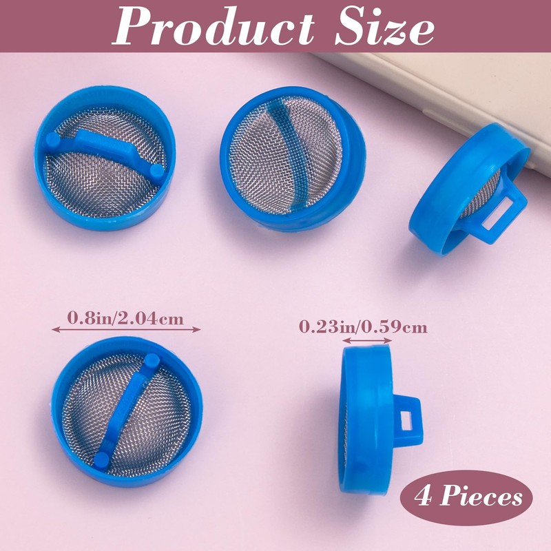 CustomyLife 4pcs Water Inlet Valve Filter for Washer, Washing Machine