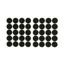 uxcell Furniture Pads Round Self-Stick Non-Slip Anti-Scratches Felt Pads Floors Protector 15mm Dia 40pcs for Home Black