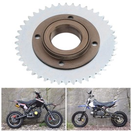 Qiilu 78mm OD Toothless 4 Hole Flywheel + T8F 44T 54mm Sprocket Flywheel Scooter Parts for 43cc 49cc Mini Pocket Gas Scooter ATV