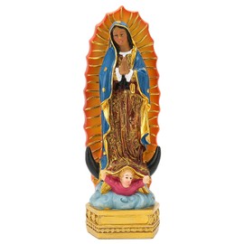 Tomotato Figure of Our Lady of Guadalupe, 7.9 Inch Coloured Religious Statues for Table Decoration at Home, Office, as a Christian Decoration Gift