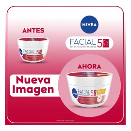 Nivea 5 en 1 crema facial antiarrugas día 200 ml | suaviza líneas en piel mixta