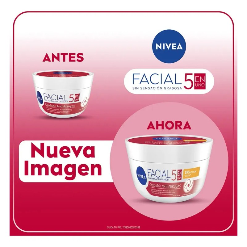 Nivea 5 en 1 crema facial antiarrugas día 200 ml