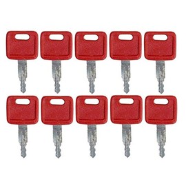 10 Pack Keys for John Deere, Hitachi Excavator, Case Dozer New Holland AT194969, AT147803, 4286465, H800 (10)