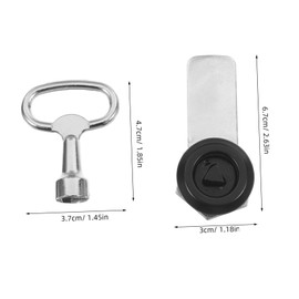 SUPVOX Outdoor Trash Can Key Metal Cabinet Lock for Peel Bin Triangle Socket Key for Rubbish Bin Weatherproof Lock Accessory
