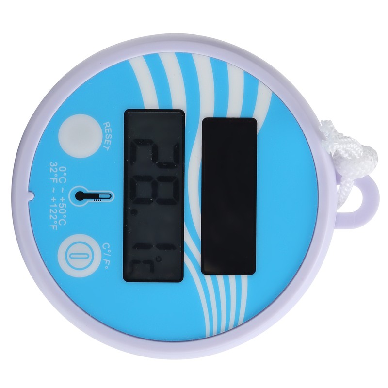Floating Water Thermometer Electronic Solar Charging LCD Display Swimming Pool