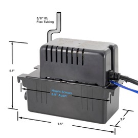 Beckett CB121LSUL Compact Condensate Pump, 115V, 66 GPH, 12 Ft Max Lift