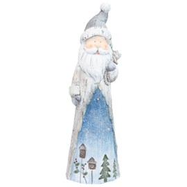 Sunnydaze Rustic Father Winter with Pack Santa Christmas Decoration Figurine with LED Lights - 27" H Battery-Operated Pre-Lit Holiday Statue