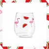 TOSSWARE POP 14oz Vino Let's Fla-mingle Series, SET OF 6,