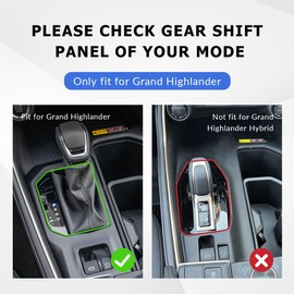 INTGET 2PCS Gear Shift Panel Knob Cover for Toyota Grand Highlander Accessories 2024 2025 ABS Carbon Fiber Hand Brake Head Trim Interior Decorative for XLE/Limited/Nightshade Edition/Platinum