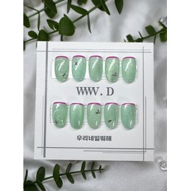 Bubble Mint Shine, Magnetic Whelk Syrup Vivid Daily - Short Oval / 버블민트 샤인, 자석 골뱅이 시럽 비비드 데일리 - 숏 오벌