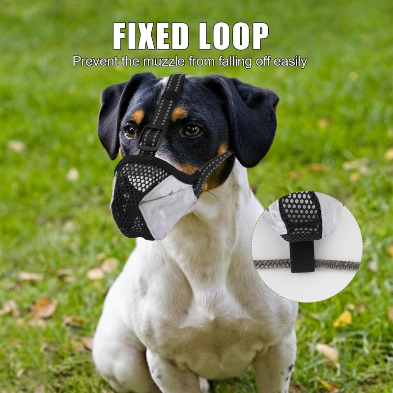 Dog Muzzle, Soft Adjustable Dog Muzzle with Reflective Strap Pet