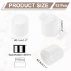 sourcing map 12Pcs White Disc Top Caps Replacement 28/410 Plastic