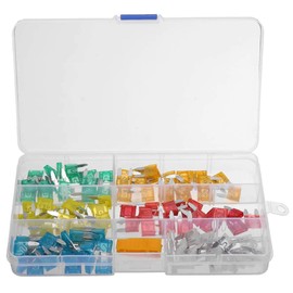 DollaTek 120pcs Mini Blade Fuse Box Assortment Set Automotive Truck Fuses Holder Kit
