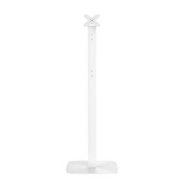 Metal Pole Floor Stand- CTA Premium Thin Profile Retail & Tradeshow Stand with VESA Plate and Base – Compatible with CTA’s Locking Mount (PAD-PARAW) or Any VESA Compatible Mount (ADD-CHKW) - White