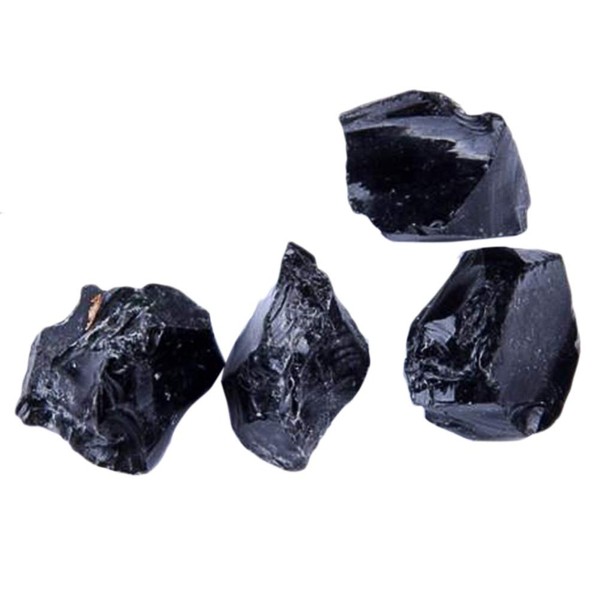 juanxian Natural Black Obsidian Stone Small Quartz Stones Crystals as Computer Stone, Water Stone, Healing Stone, Lucky Stone or Decoration