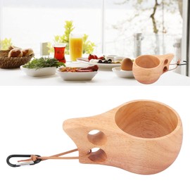 Taza de Madera de Finlandia, Taza de Madera, Taza de Madera para Acampar, Taza de Madera Portátil Hecha a Mano, Taza de Madera de 200 Ml, Taza de café de Leche de Estilo