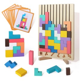 Rompecabezas De Bloques De Madera, Juego De Ingenio Tangram,