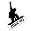 Jackson Hole Wyoming Ski Adventures Souvenir 4 Inch Fridge Magnet Board Design