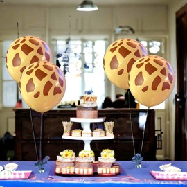 Giraffe Balloons, Giraffe Birthday Theme Latex Party Balloons, Baby Shower, Classroom Decoration, Cute Giraffe Balloons, 12 Inch Standard Size (6 Count)